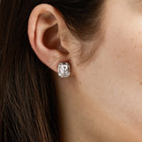 Alison Stud Clip On Earrings in Silver