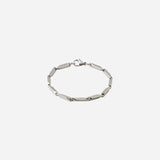 Angled Chain Bracelet in Silver