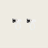 Mini Stud Clip On Earrings in Silver