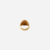 Black Oval Signet Ring in Gold