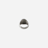 Black Oval Signet Ring in Silver