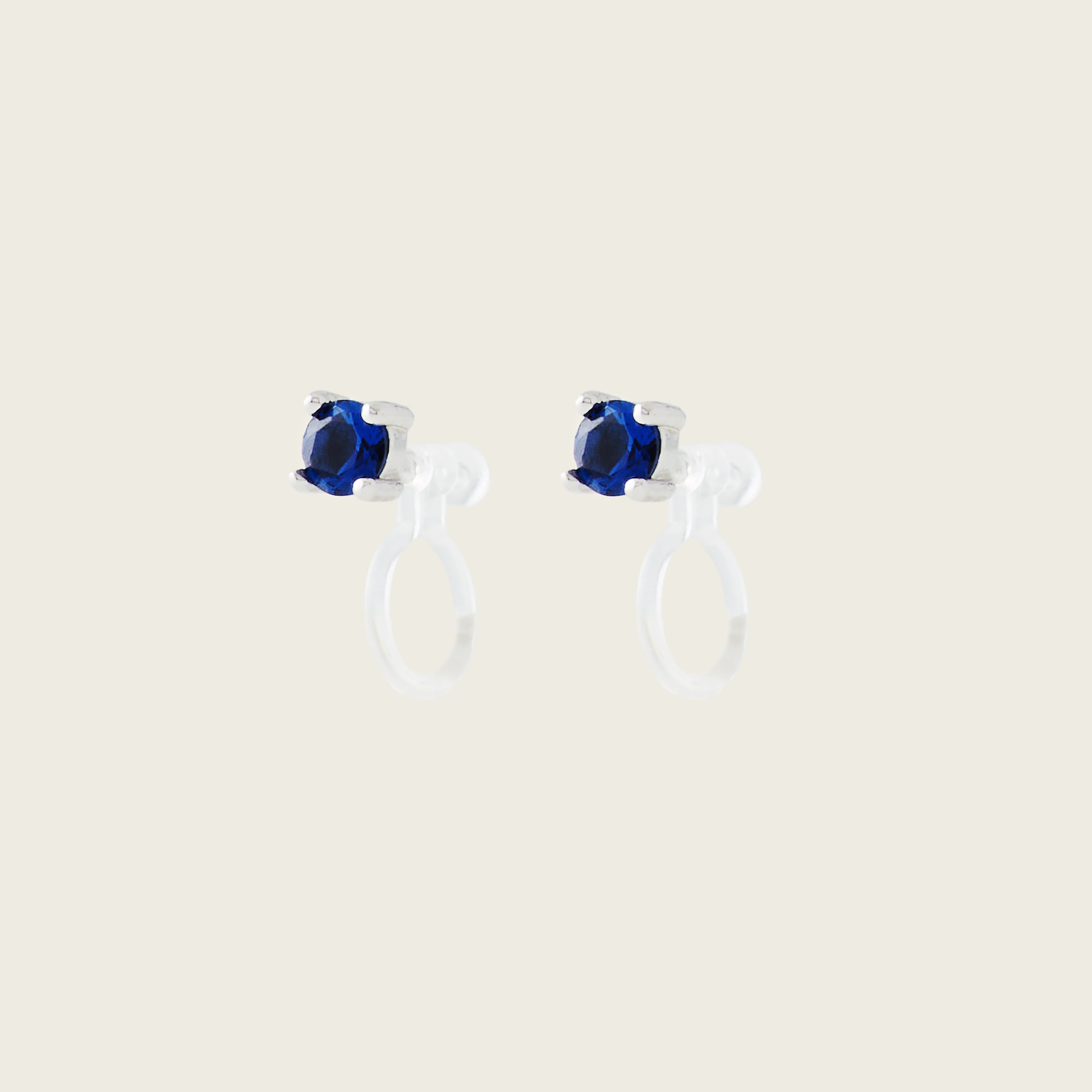 Mini Stud Clip On Earrings in Silver