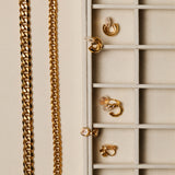 Bezel Stud Clip On Earrings in Gold