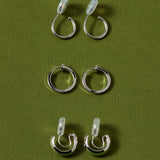 Small Hoop Clip On Earrings in Silver