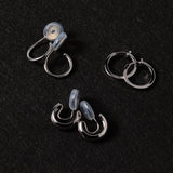 Small Hoop Clip On Earrings in Silver