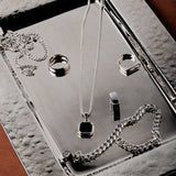 Square Signet Pendant Chain