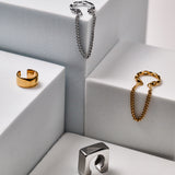 Double Chain Ear Cuff in Gold