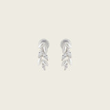 Iris Clip On Earrings in Silver