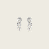 Iris Clip On Earrings in Silver