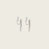 Iris Clip On Earrings in Silver