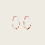 Cassie Hoop Clip On Earrings in Rose Gold