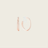 Cassie Hoop Clip On Earrings in Rose Gold
