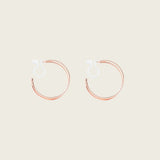 Cassie Hoop Clip On Earrings in Rose Gold