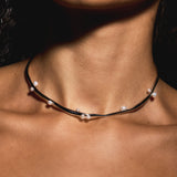 Alia Pearl Choker in Silver