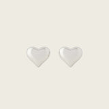 Coeur Clip On Earrings in Silver