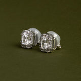 Alison Stud Clip On Earrings in Silver