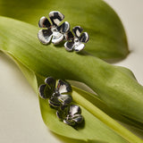Saffron Clip On Earrings in Silver