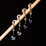 Julia Pearl Clip On Earrings in Silver