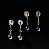 Julia Pearl Clip On Earrings in Silver