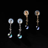 Julia Pearl Clip On Earrings in Gold
