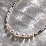 Lenore Pearl Necklace in Silver