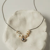 Tina Pearl Necklace in Silver
