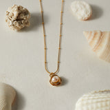 Amelia Pearl Necklace in Gold