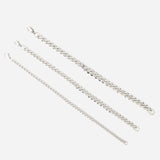 5mm Cuban Chain Bracelet in Silver