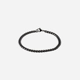 5mm Cuban Chain Bracelet in Black