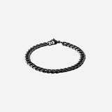 7mm Cuban Chain Bracelet in Black