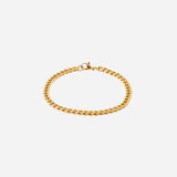 5mm Cuban Chain Bracelet in Gold