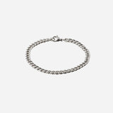 5mm Cuban Chain Bracelet in Silver