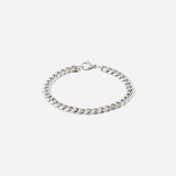 7mm Cuban Chain Bracelet in Silver