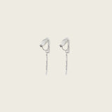 Daiquiri Drop Clip On Earrings in Silver