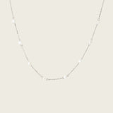Elena Pearl Necklace in Silver