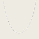 Essential Oval Bead Chain Necklace in Silver