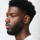 Etched Ear Cuff in Black