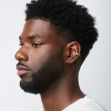 Etched Ear Cuff in Gold