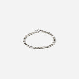 Figaro Chain Bracelet in Silver
