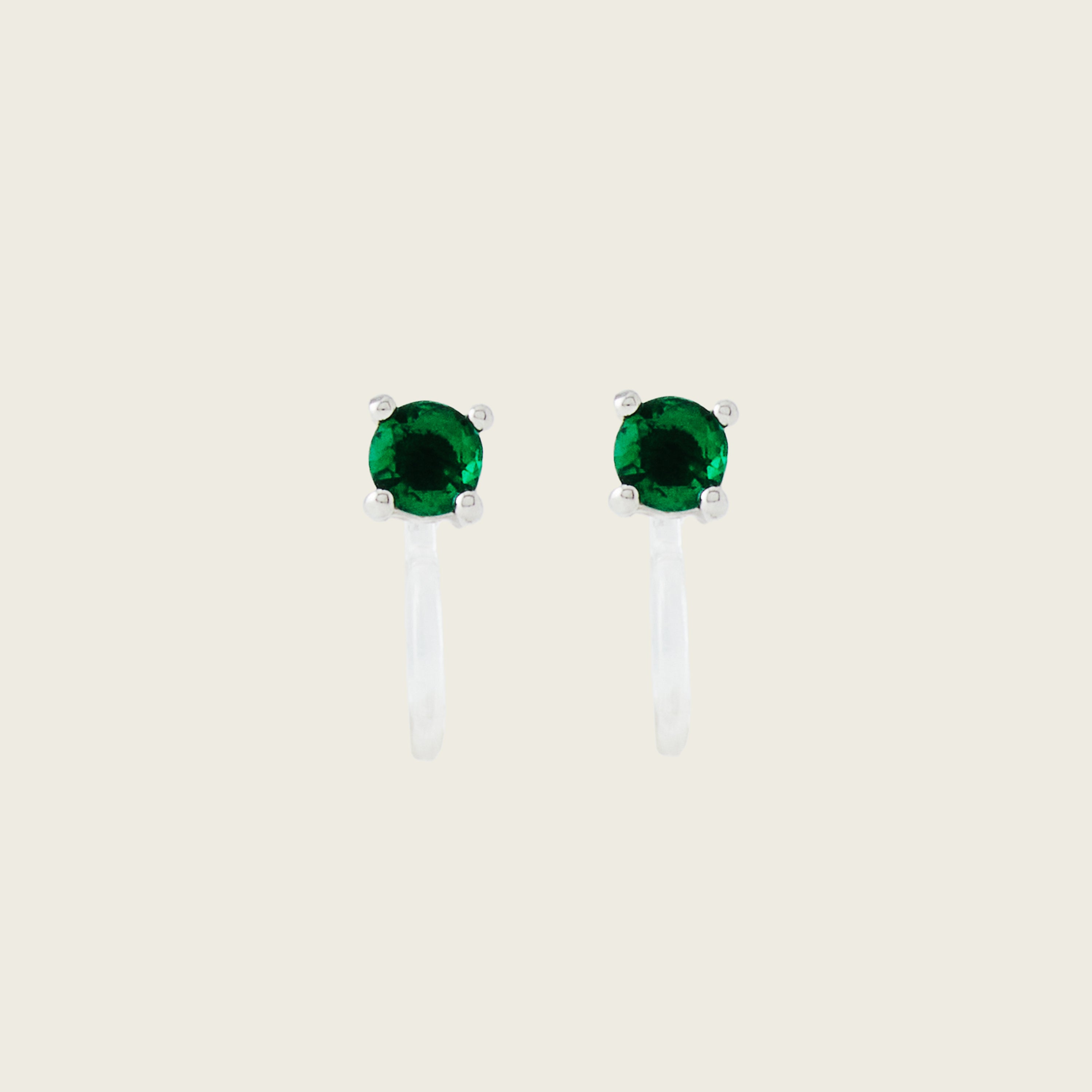 Mini Stud Clip On Earrings in Silver