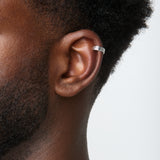Grooved Ear Cuff in Silver