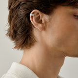 Hammered Ear Cuff in Silver