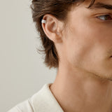 Hammered Ear Cuff in Silver