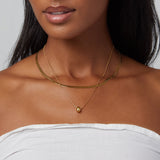Herringbone Duo Necklace in Gold