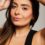 Classic Tennis Necklace in Silver