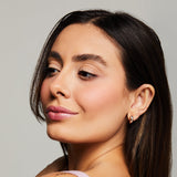 Simple Huggie Clip On Earrings in Rose Gold