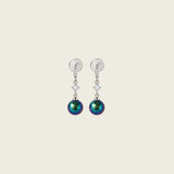 Julia Pearl Clip On Earrings in Silver