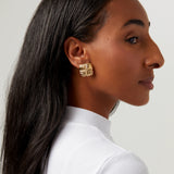 Knot Link Clip On Earrings in Gold