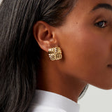 Knot Link Clip On Earrings in Gold