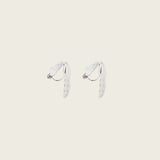Knot Link Clip On Earrings in Silver